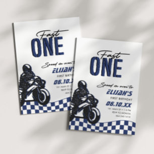 Fast One Boys 1. Motorcross Dirt Bike Geburtstag Einladung