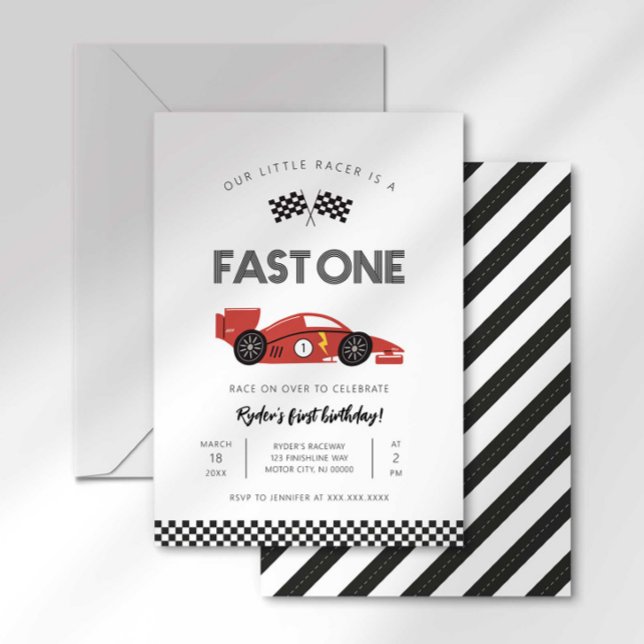 Fast One First Birthday Invitation Einladung (Von Creator hochgeladen)