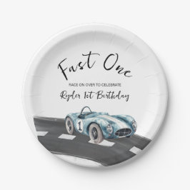 Fast One Race Car First Birthday Pappteller