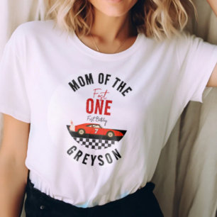 Fast One Rennwagen Junge 1. Geburtstagsfeier T-Shirt