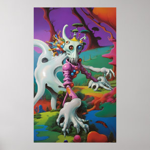 Fast Peaking - Ken Gage Surreal Art Poster