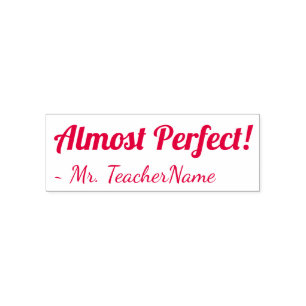 "Fast perfekt!" Instructor Rubber Briefmarke Permastempel