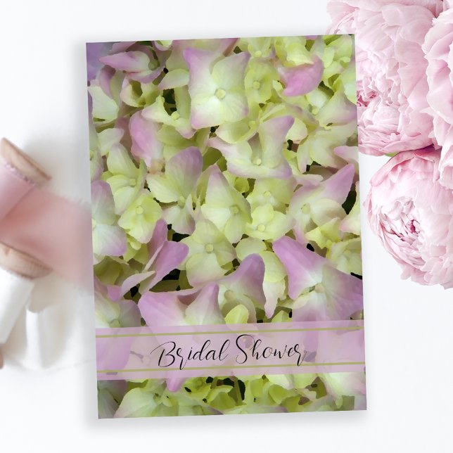 Fast Pink Hydrangea Blume Brautparty Einladung (Von Creator hochgeladen)