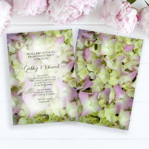 Fast Pink Hydrangea Engagement Party Einladung