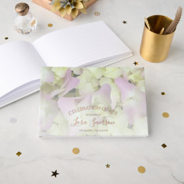 Fast Pink Hydrangea Feier zum Gedenken an das Lebe Gästebuch