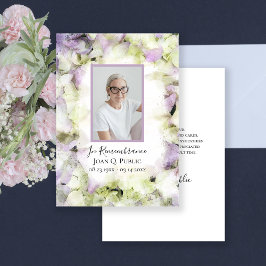 Fast Pink Hydrangea Wasserfarbe Beerdigung Beileid Dankeskarte