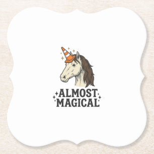 Fast schon magisches Einhorn-Kegel-Vintage-Grafik- Untersetzer