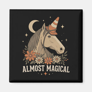 Fast schon magisches lustiges Einhorn-Pferd Magnet