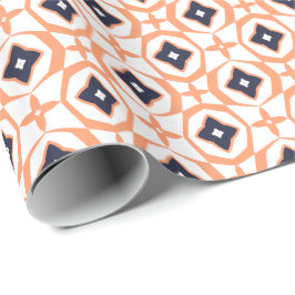 Fast Shippo Orange und Navy Wrapping Paper Geschenkpapier