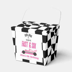 Fast & Six Pink Race Car 6. Geburtstagsparty Geschenkschachtel