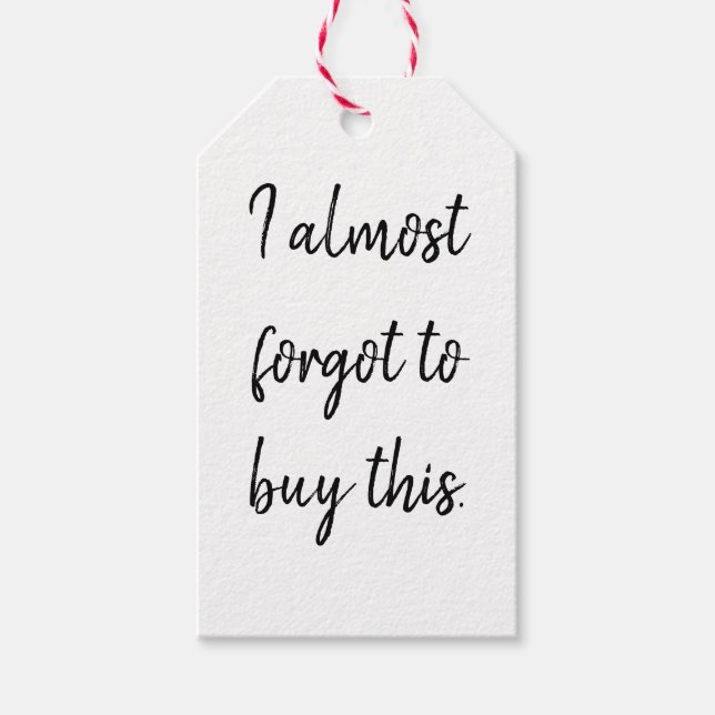 Fast vergessen Gift Tag Geschenkanhänger (Vorderseite)