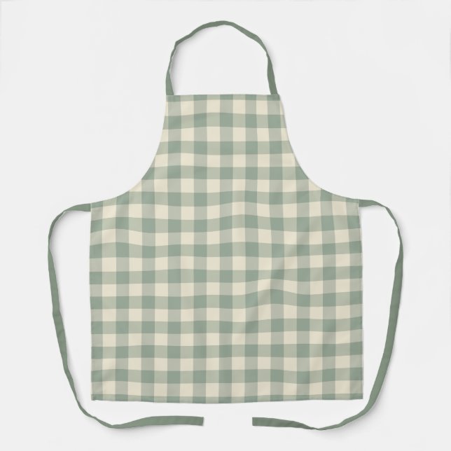 Fast wach Gingham - Kariertes Flussmuster. Schürze (Vorderseite)
