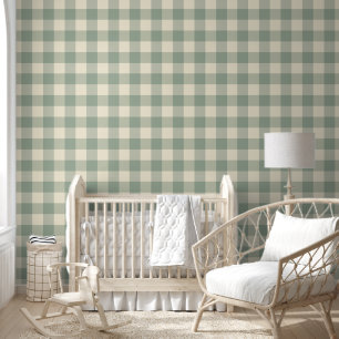 Fast wach Gingham - Kariertes Flussthema. Tapete