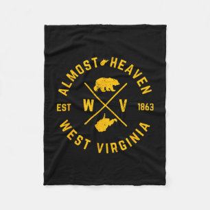 Fast wie der Himmel West Virginia WV Bär und Staat Fleecedecke