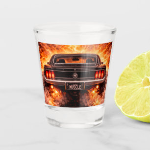 Fastback-Muskelwagen-Wut Schnapsglas