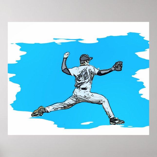Fastball Baseball Pitcher Poster (Vorne)