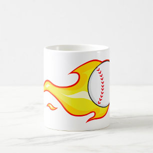 Fastball Flame Baseball Sport Kaffeetasse