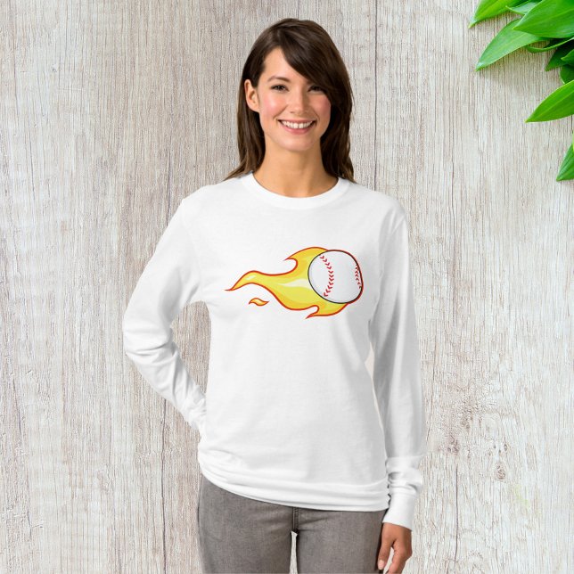 Fastball Flame Baseball Sport T-Shirt (Von Creator hochgeladen)