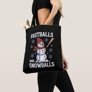 Fastballs Und Schneebälle Baseball Schneemann Weih