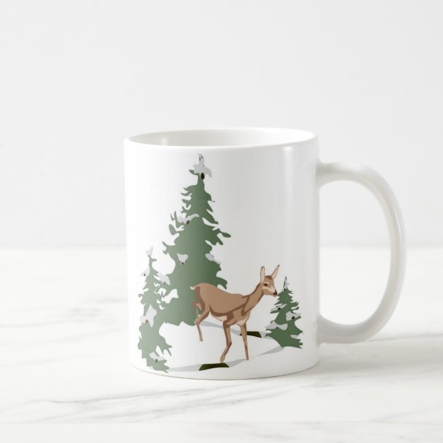 Fasten im Winter's Wald Tasse (Rechts)