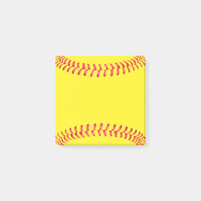 Fastfeld Softball Coach oder Spielersportbüro Post-it Klebezettel (Vorderseite)