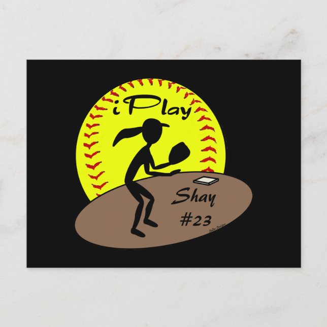 Fastfeld Softball Postcard Postkarte (Vorderseite)