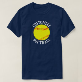 Fastfeld Softball Team, Spielername und -nummer T-Shirt