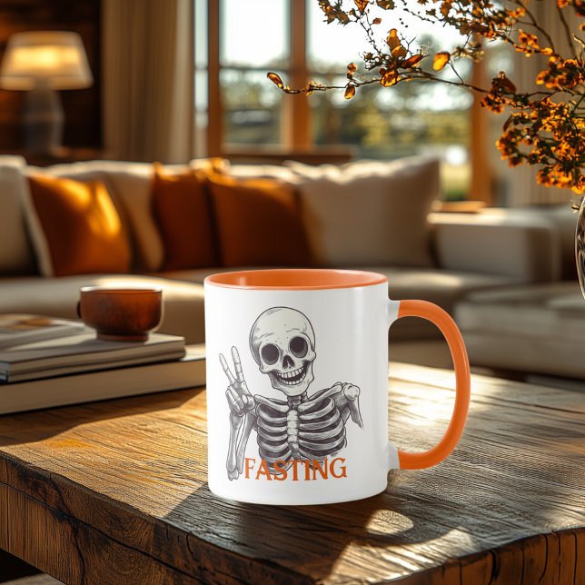 Fasting Skeleton Tasse - Dunkle Spaß Halloween Vib (Von Creator hochgeladen)