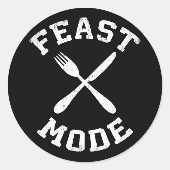 Fastmodus - Schütteln - essen, Hunger - Sonnenanbe Runder Aufkleber (Vorderseite)