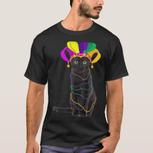 Fastnachtsfeier Schwarze Katze Mardi G T-Shirt