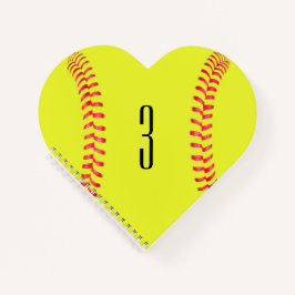 Fastpech Softball Custom Heart Shaped Notebook Notizbuch