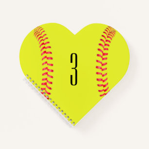 Fastpech Softball Custom Heart Shaped Notebook Notizbuch