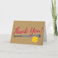 Fastpech Softball Danke Karte - GraphicLoveShop