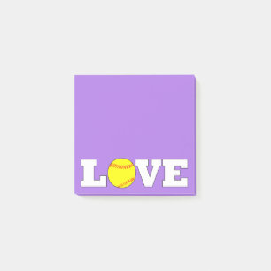 Fastpech Softball LIEBE Desktop Notepad Post-it Klebezettel