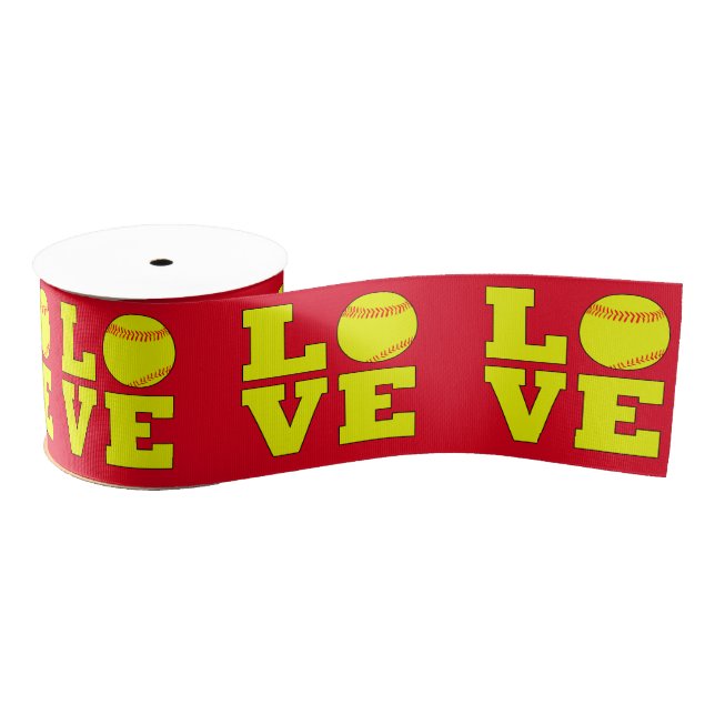 Fastpech Softball Liebe Wrapping Ribbon Ripsband (Spule)