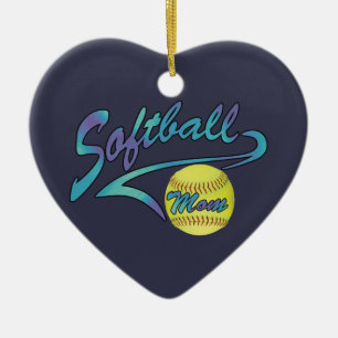 Fastpech Softball Mama Athletic Schwanz Keramik Ornament