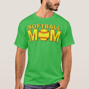 Fastpech Softball Mama Gelbe Ball Schnürsenkel Sti T-Shirt