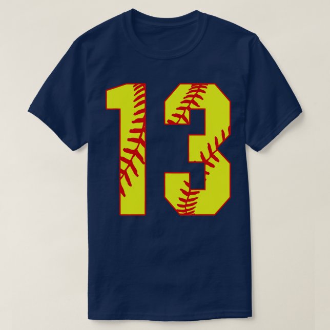 Fastpech Softball Nummer 13 13 Softball Shirt Jer (Design vorne)