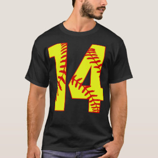 Fastpech Softball Nummer 14 14 Softball Jersey U T-Shirt