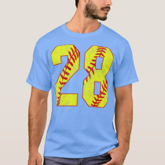 Fastpech Softball Nummer 28 28 Softball Jersey U T-Shirt