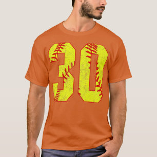 Fastpech Softball Nummer 30 30 Softball Jersey U T-Shirt