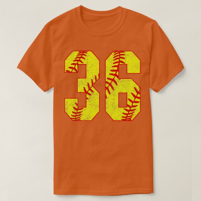 Fastpech Softball Nummer 36 36 Softball Jersey U T-Shirt (Design vorne)