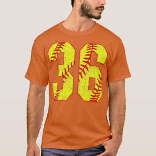 Fastpech Softball Nummer 36 36 Softball Jersey U T-Shirt