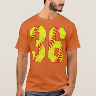Fastpech Softball Nummer 36 36 Softball Jersey U T-Shirt