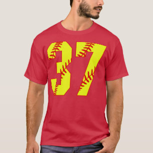 Fastpech Softball Nummer 37 37 Softball Jersey U T-Shirt