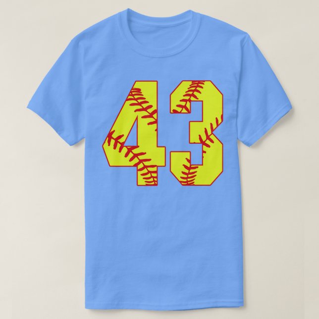 Fastpech Softball Nummer 43 43 Softball Jersey U T-Shirt (Design vorne)