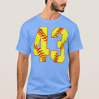 Fastpech Softball Nummer 43 43 Softball Jersey U T-Shirt