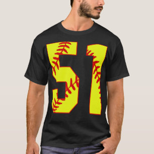 Fastpech Softball Nummer 51 51 Softball Jersey U T-Shirt