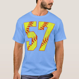 Fastpech Softball Nummer 57 57 Softball Jersey U T-Shirt