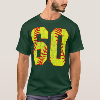 Fastpech Softball Nummer 60 60 Softball Jersey U T-Shirt